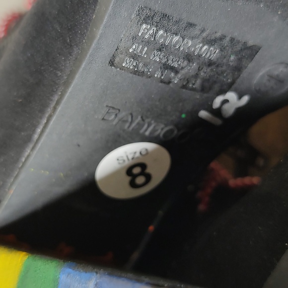 Upcycled! Fun Painted Rainbow Heel Chunky Vegan Booties Size 8 - Picture 7 of 14